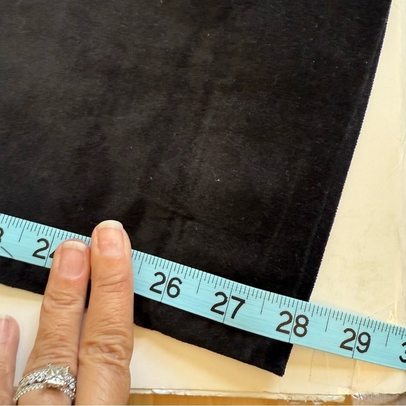 NWT J Jill Black Velvet Pull On Stretch Waist Straight Leg Pants Size 10 - Picture 10 of 12